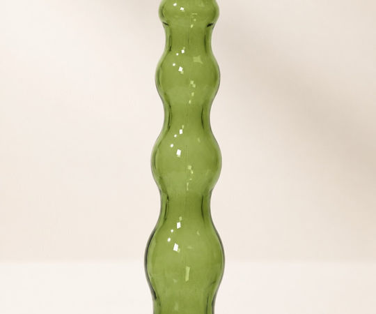 Kaemingk Decorative Green Glass Vase Φ7xH32cm