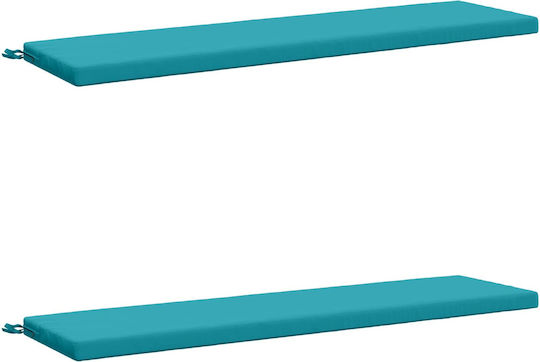 vidaXL Gartenstuhlkissen Soest Türkis 2 Stück 40x150cm