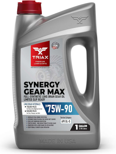 Triax Synergy Gear Max 75w-90 Ulei De Transmisie Manuală Full Sintetic Gl-5 Ls Capacitate 3,78 L