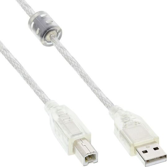 InLine USB 2.0 Cable USB-A male - Διάφανο 0.5m 34505