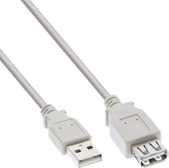 InLine USB 2.0 Cable USB-A male - Γκρι 1m 34610X