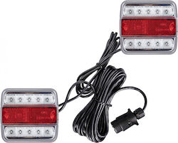 Car-trailer Tail Lights Bcz 7.5+2.5m Cable + Socket