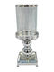 Metall Kerzenhalter in Silber Farbe 11x11x30cm