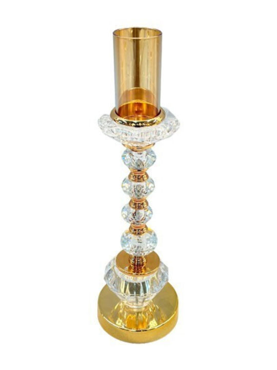 Кандилник Металик в Златист Цвят 13x13x41см