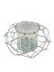 Metall Kerzenhalter in Silber Farbe 20x12cm