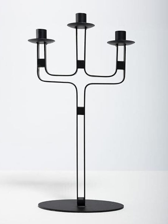 Металик Кандилник в Черен Цвят 25x49.5x9см