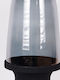 Kerzenhalter Glas in Schwarz 24x56,5x22cm