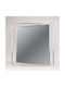 Wall Mirror with Silver Metallic Frame 90x90cm
