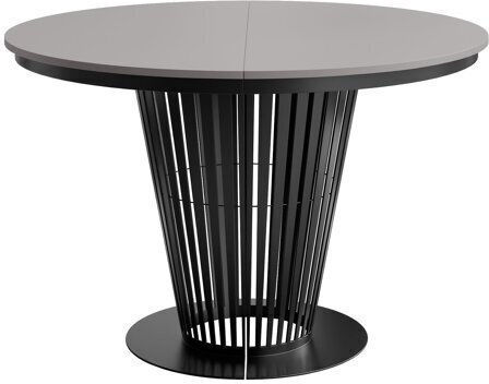 Oswego 179 Round Extendable Wooden Graphite Table 76x76x76cm