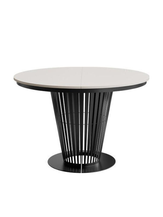 Oswego 179 Round Extendable Wooden Cashmere Tab...