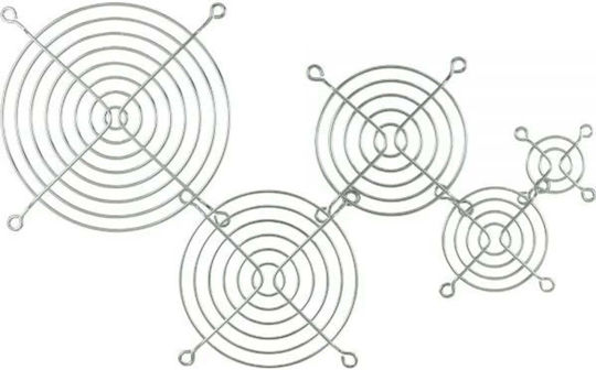 Inline Προστατευτική Σχάρα Ανεμιστήρα 140x140mm Μεταλλική Χρώμιο 33372c