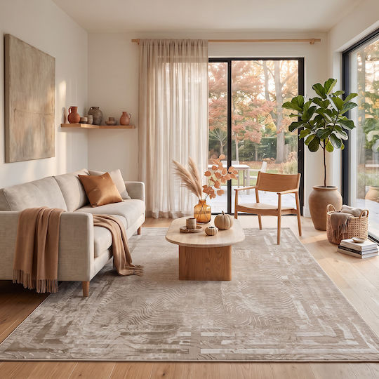 Beauty Home Vision Art 9257 Комплект Килими За Спалня Бежов 9257-Комплект 3 Бр
