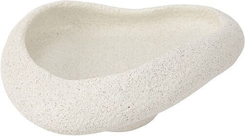 Set of Ecru Polyresin Decorative Platters 2 Pieces 22.5x20.5x9cm