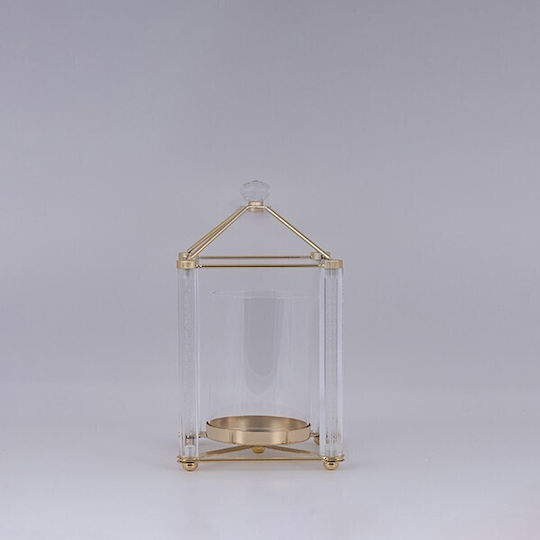 Metallische Goldene Laterne 15x28cm