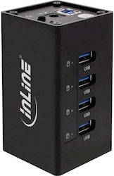 InLine USB хъб с 4 порта USB 3.0 с USB-A връзка
