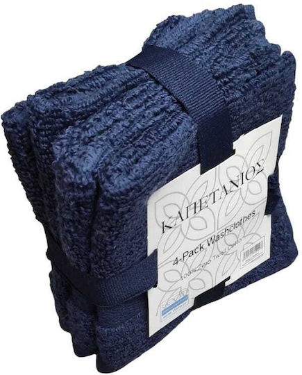 Kapetanios Badetuch Handtuchart 30x30cm Blau 4Stücke