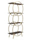 Wooden Bookcase Gold - Black 80x33x176.5cm