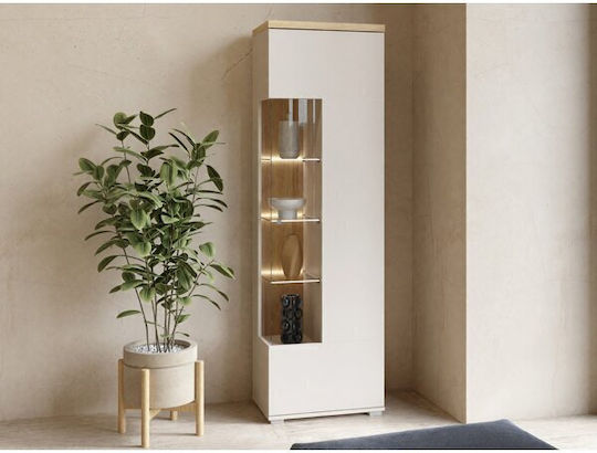 Bücherregal mit LED 102 Leichte Eiche, Kaschmir 55x36x180cm