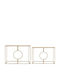 Metal Console with Glass Top Gold L107xW35.5xH79cm