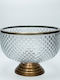 Dekorative Schale Glas Gold 22x28cm