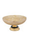 Decorative Glass Gold Bowl 30x30x6cm