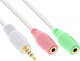 InLine 3.5mm Male to 2x 3.5mm Female Audio Cable White 1m 99301W