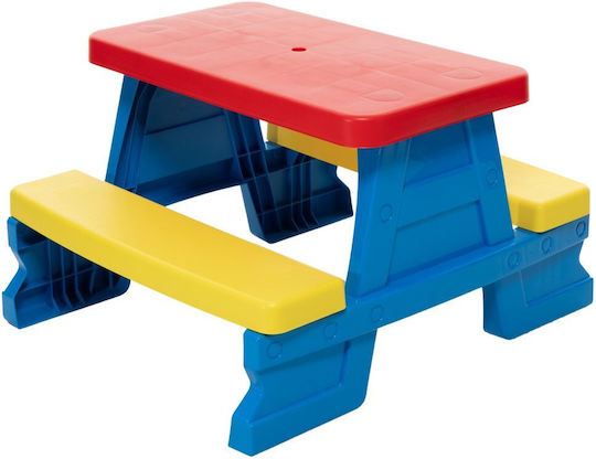 Kids Table Set with Chairs for Painting Plastic Blue Kadax