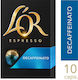 Nespresso Капсули Еспресо Безкофеинов Съвместими с Машина L'Or 10 капсули