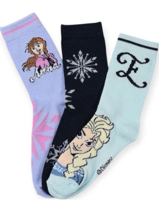Childrenland Kindersocken Lila Blau Himmelblau 3er-Pack