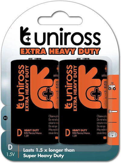 Uniross Μπαταρίες Zinc D 1.5V 2τμχ