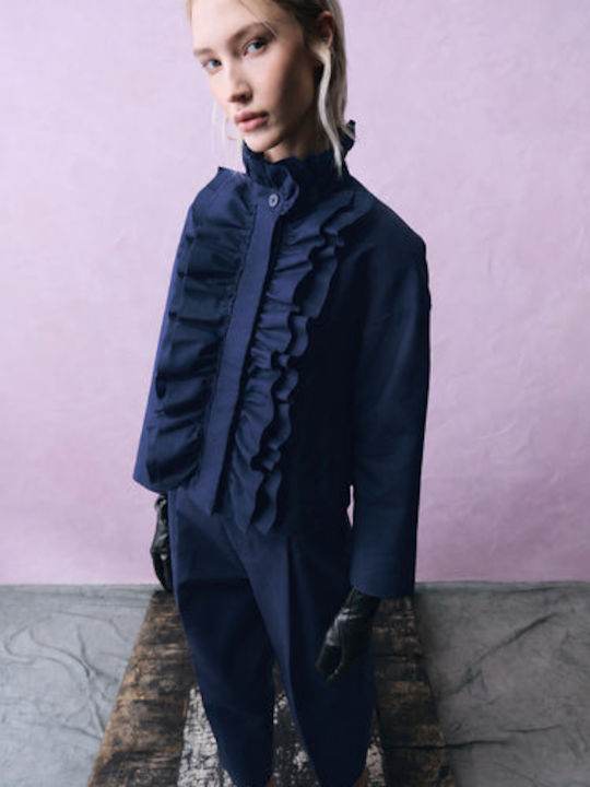 Psophia Kurz Blazer für Damen Blau