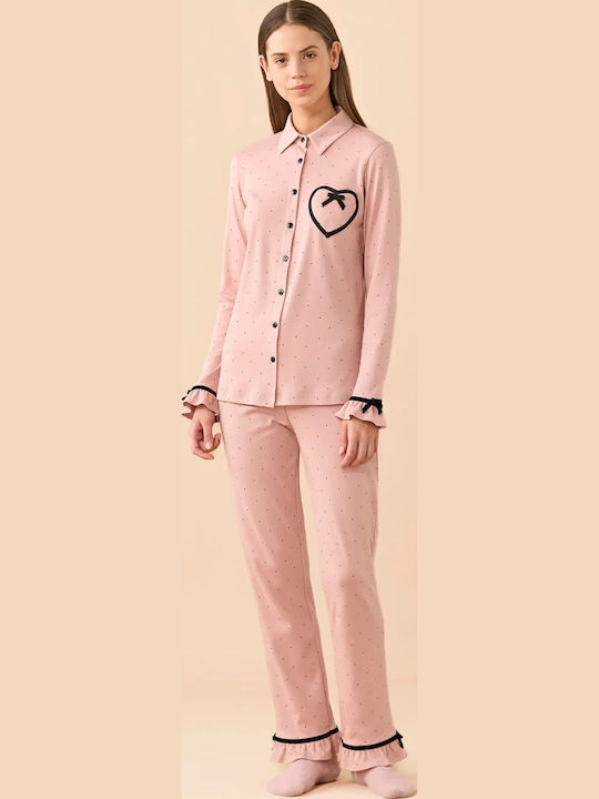 Noidinotte Winter Women's Pyjamas Set Pink