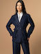 Hermosa Sabina Sacou de damă scurt Navy Blue