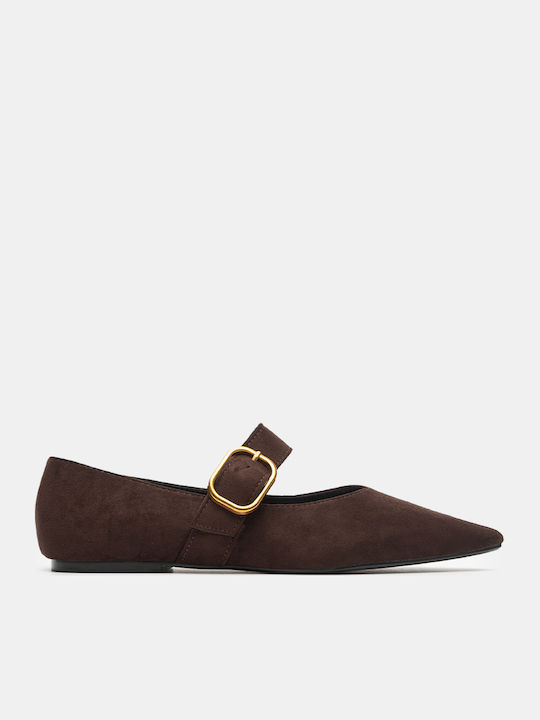 Decoro Wildleder Damen Ballerinas Mit Riemen Br...