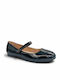 Kids Pumps & Ballerinas Anatomic With Hoop & Loop Closure Patent Leather Black
