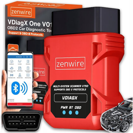 Zenwire Διαγνωστικό Αυτοκινήτου ELM 327 OBD 2 με Bluetooth