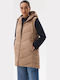 Lange Damenjacke für Frühling/Herbst Beige