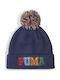 Pom Pom Kinder Beanie Gestrickt Marineblau