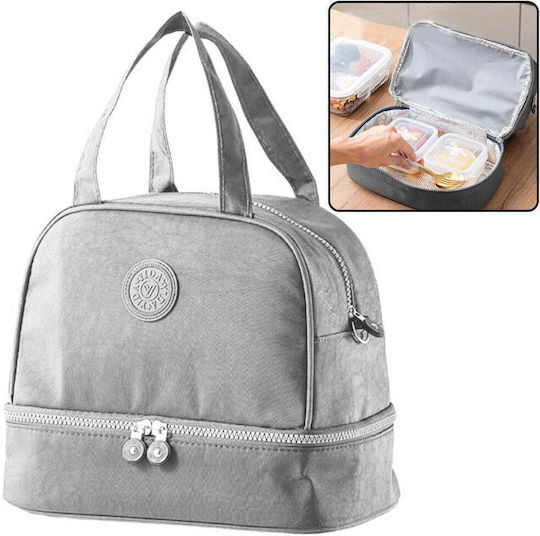 Lean Toys Schulische Isolierte Kinder Lunchtasche Handtasche 3l Silber 25x16x27cm