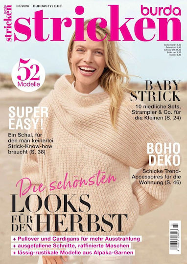 Burda Tricotaje Knitting No. 3/2026 Autumn 2026 Published In German