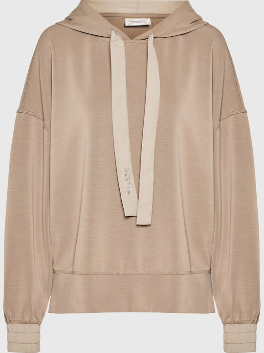 Funky Buddha Women's Hooded Sweatshirt Beige