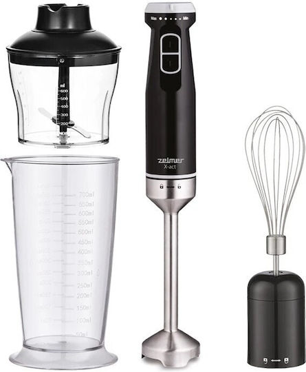 Zelmer X-act Handmixer mit Inox-Stab 1200W Schwarze