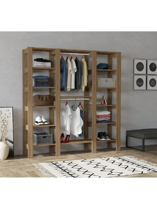 City Rack de Podea din Lemn Maro 180x33.6x180cm