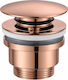 Imex Pop Up Valve with Overflow Rose Gold