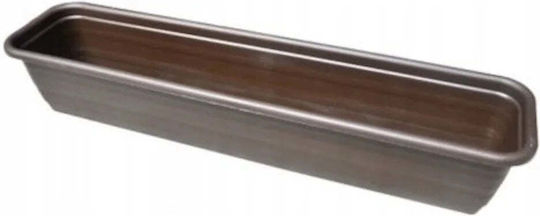 Lamela Γλάστρα Πλαστική Καφέ 80x18.7εκ.