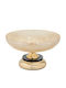 Dekorative Schale Glas Gold 25x25x4cm