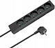 Rebel Power Strip 5 Sockets with Cable 3m France (Type E)