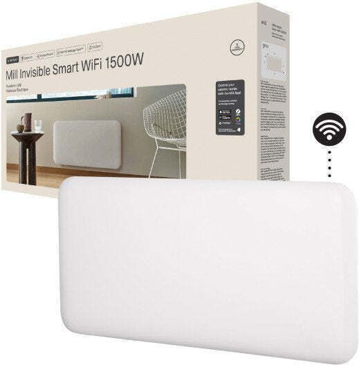 Mill Invisible Smart Конвектор За Стена 1500W с WiFi 85x40cm Бял