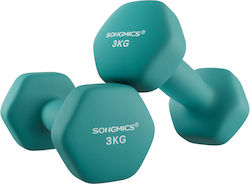 Songmics Σετ Βαράκια Εξάγωνα από Νεοπρένιο 2 x 3kg Songmics Σετ Βαράκια Εξάγωνα από Νεοπρένιο 2 x 3kg