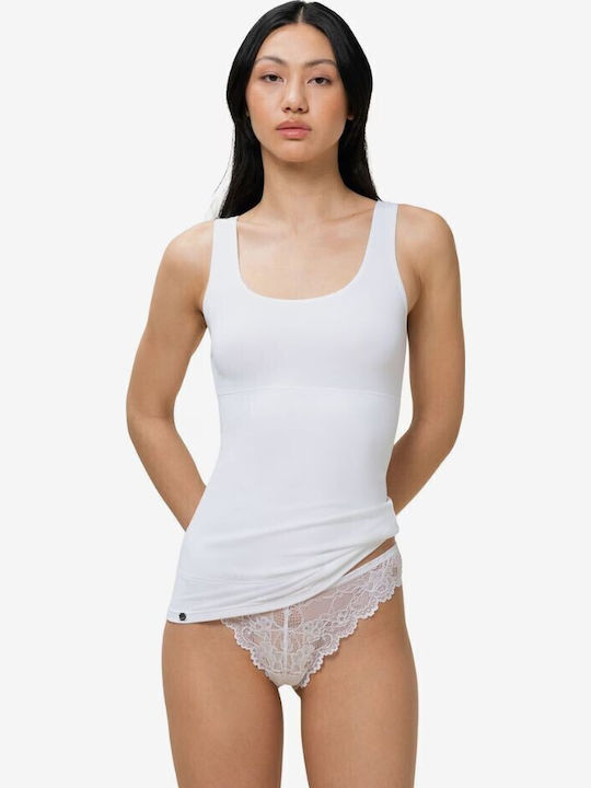 Triumph Sensation Top Σύσφιξης Χωρίς Ραφές Λευκό